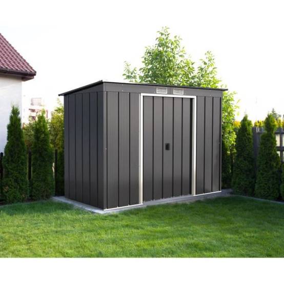 Duramax - Abri de jardin - Métal - DURAMAX - 3,25 m² - 0,33 mm - Anthracite - DUECOPENT84PR - Image 1