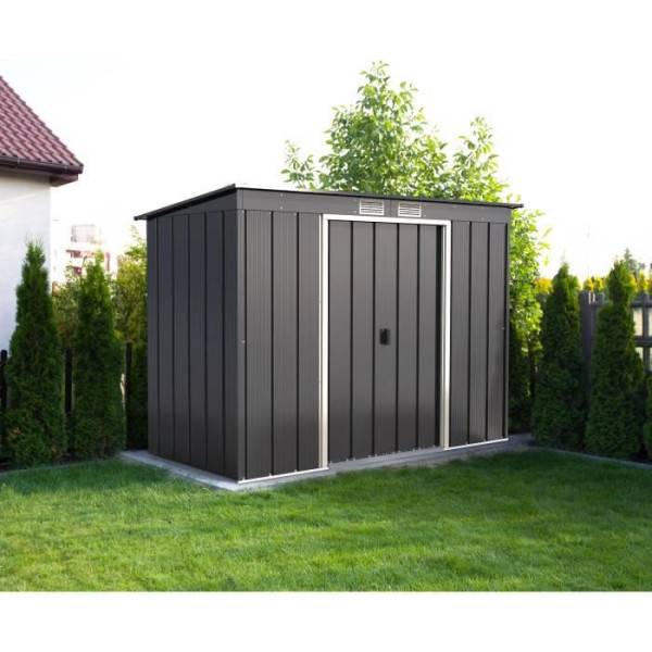 Duramax - Abri de jardin - Métal - DURAMAX - 3,25 m² - 0,33 mm - Anthracite - DUECOPENT84PR - Image 1