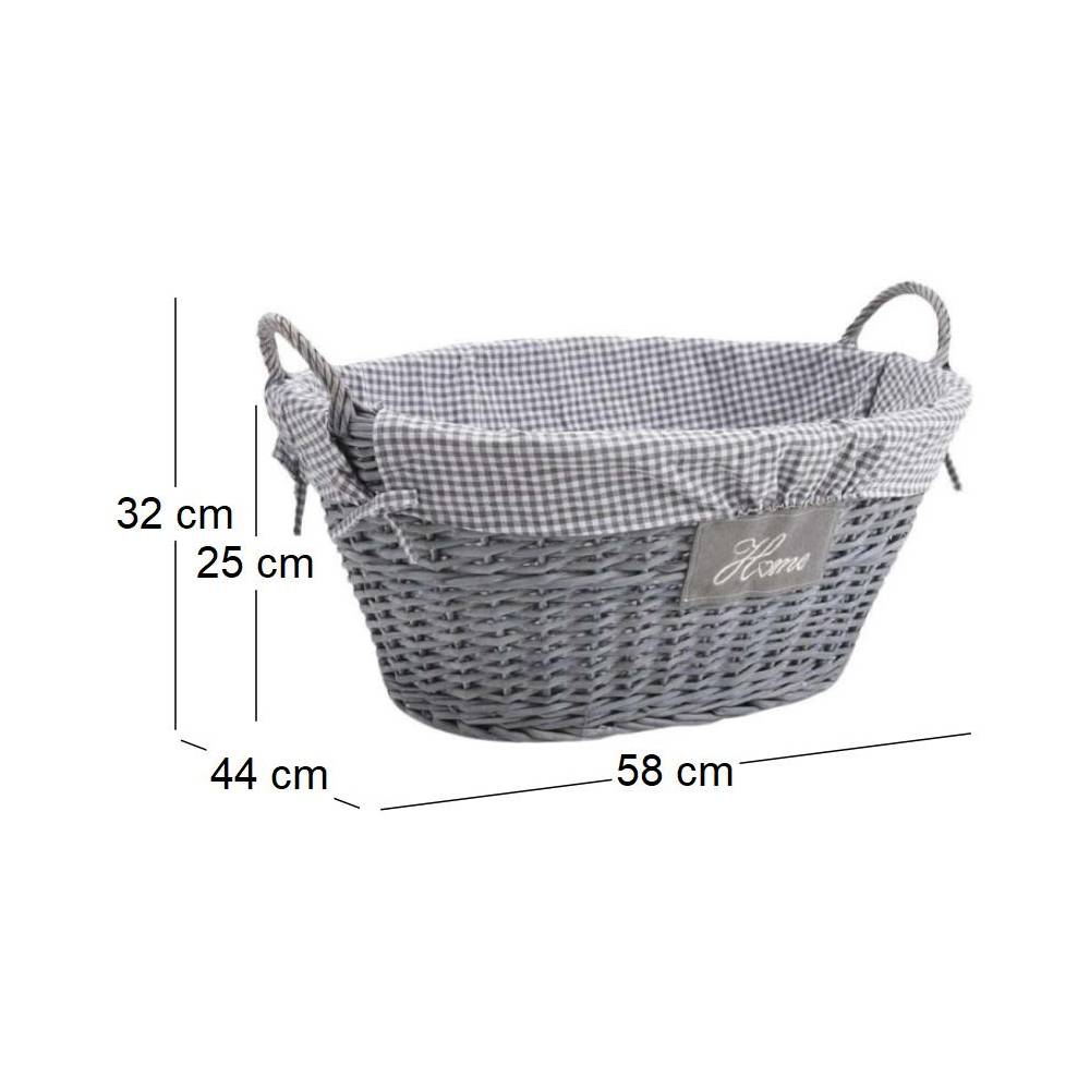 Aubry Gaspard - Corbeille à linge Home en osier et coton - Image 3