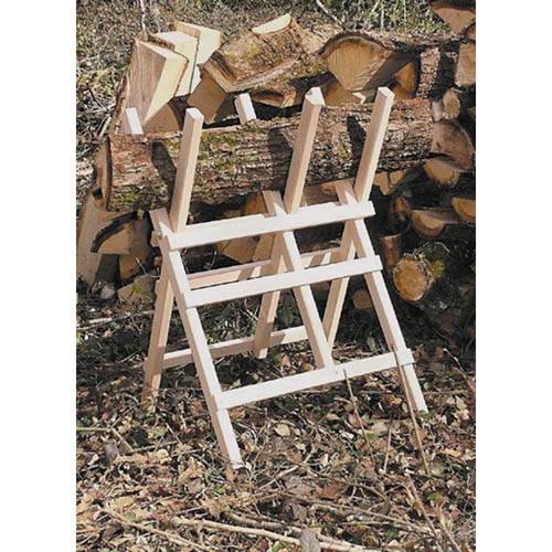 Ribimex - Chevalet en bois 3 branches 90x63cm auto-blocage - Image 1