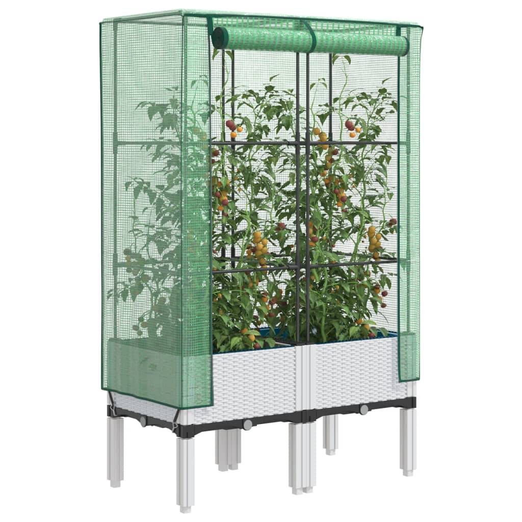 Vidaxl - Jardinière surélevée avec housse aspect rotin 80x40x140 cm vidaXL 4015847 - Image 1