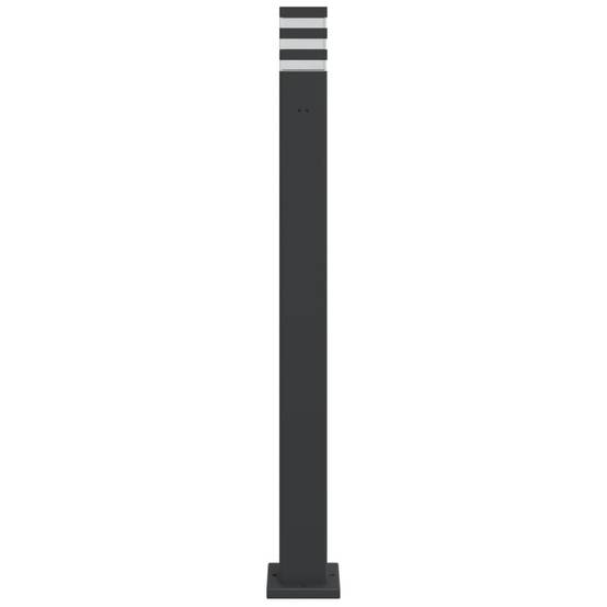 Lampadaire de jardin - Lampadaire d'extérieur avec sortie noir 110 cm aluminium - Image 4