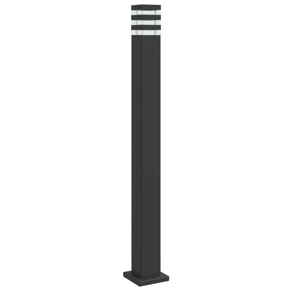Lampadaire de jardin - Lampadaire d'extérieur avec sortie noir 110 cm aluminium - Image 1