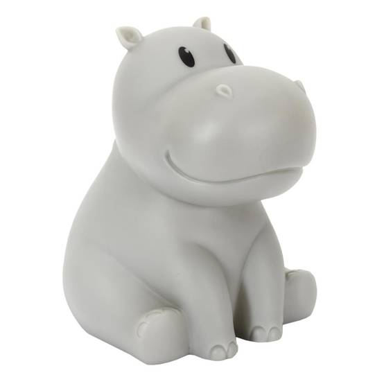The Home Deco Kids - Lampe Veilleuse Enfant Led "Hippopotame" 16cm Gris - Image 1