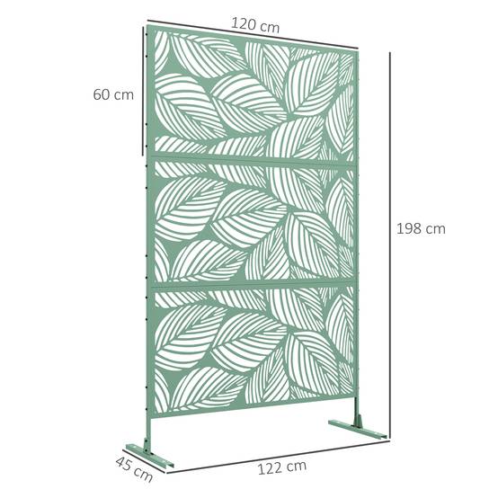 Paravent extérieur acier vert 122 x 45 x 198 cm - PANGIVO - Image 5