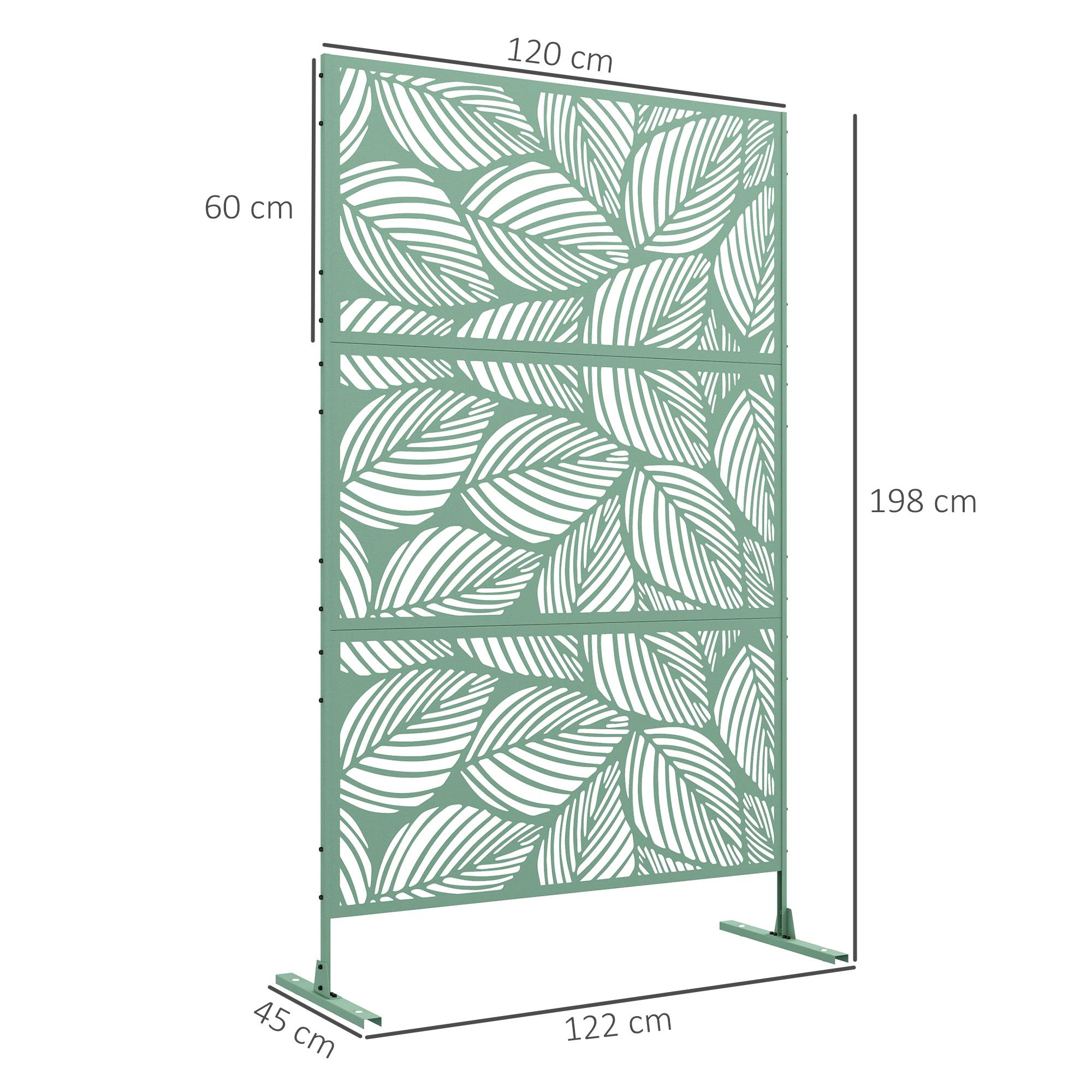 Paravent extérieur acier vert 122 x 45 x 198 cm - PANGIVO - Image 5