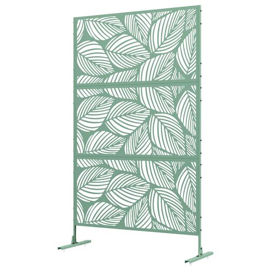 Paravent extérieur acier vert 122 x 45 x 198 cm - PANGIVO - Image 2