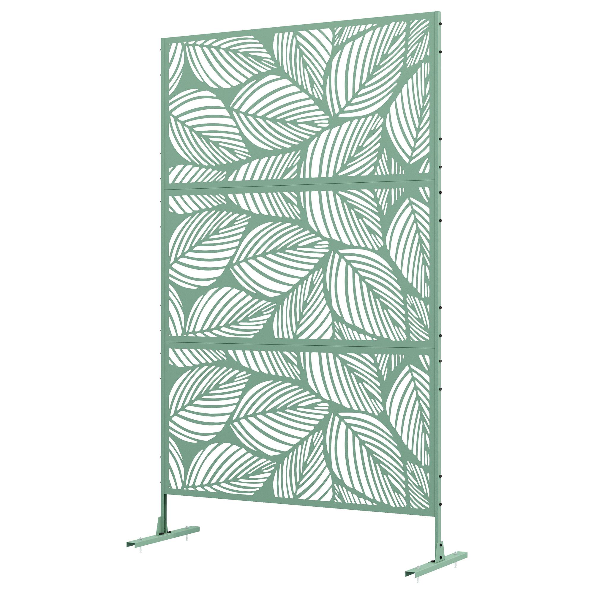 Paravent extérieur acier vert 122 x 45 x 198 cm - PANGIVO - Image 2