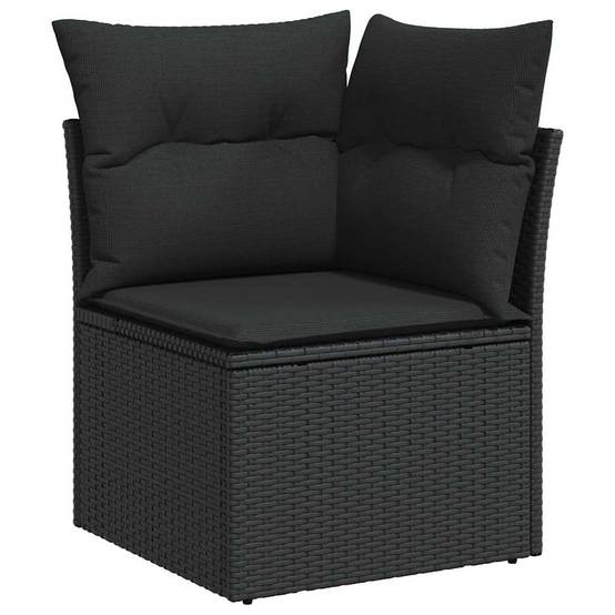 ComfortXL - Salon de Jardin Noir 7 Pièces avec Repose-Pieds Résine et Acier Laqué – ComfortXL Outdoor Living - Image 7