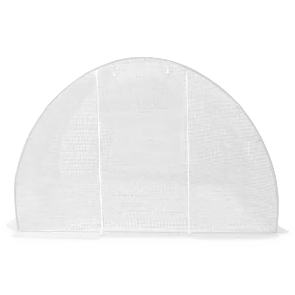 Serre Tunnel Jardin Acier Galvanisé PE 170g Protection Cultures 9m² Blanc - ComfortXL Outdoor Living - Image 5