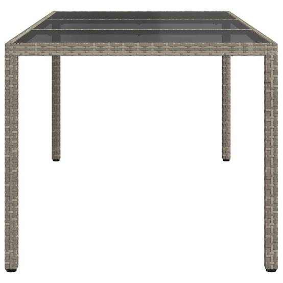 PANGIVO - Table de jardin résine tressée verre trempé gris 190 x 90 x 75 cm, Poids :33.4kg - PANGIVO - Image 4