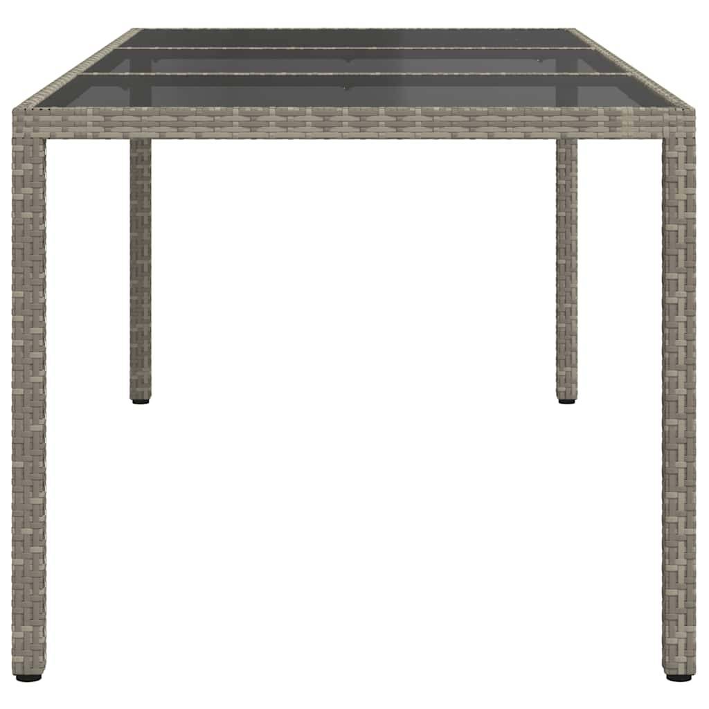 PANGIVO - Table de jardin résine tressée verre trempé gris 190 x 90 x 75 cm, Poids :33.4kg - PANGIVO - Image 4
