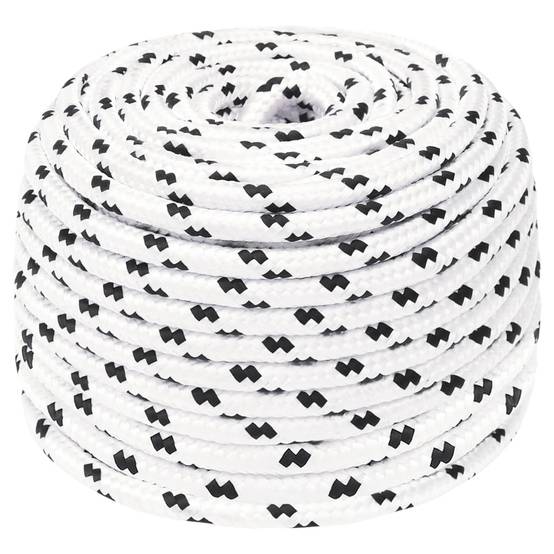 Corde de bateau tressé Blanc 6 mmx25 m Polyester Maison Chic - Image 2