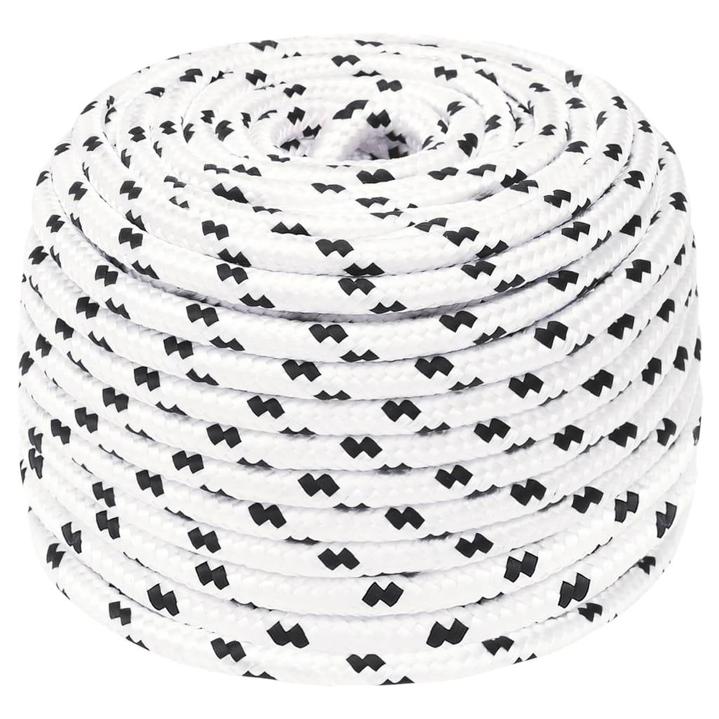 Corde de bateau tressé Blanc 6 mmx25 m Polyester Maison Chic - Image 2