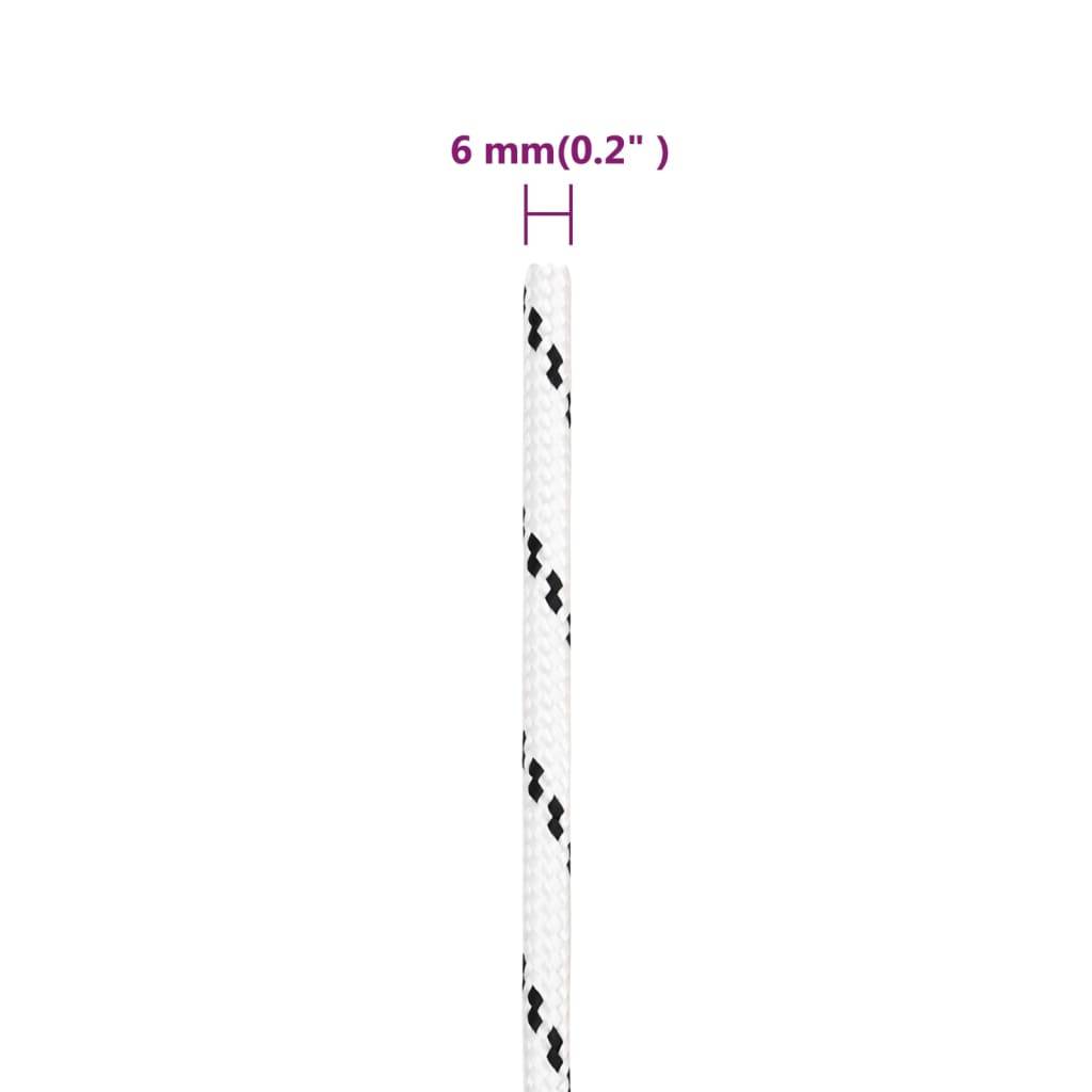Corde de bateau tressé Blanc 6 mmx25 m Polyester Maison Chic - Image 5