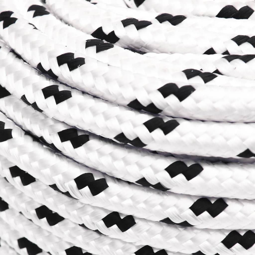 Corde de bateau tressé Blanc 6 mmx25 m Polyester Maison Chic - Image 3