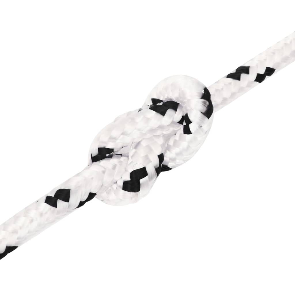 Corde de bateau tressé Blanc 6 mmx25 m Polyester Maison Chic - Image 4