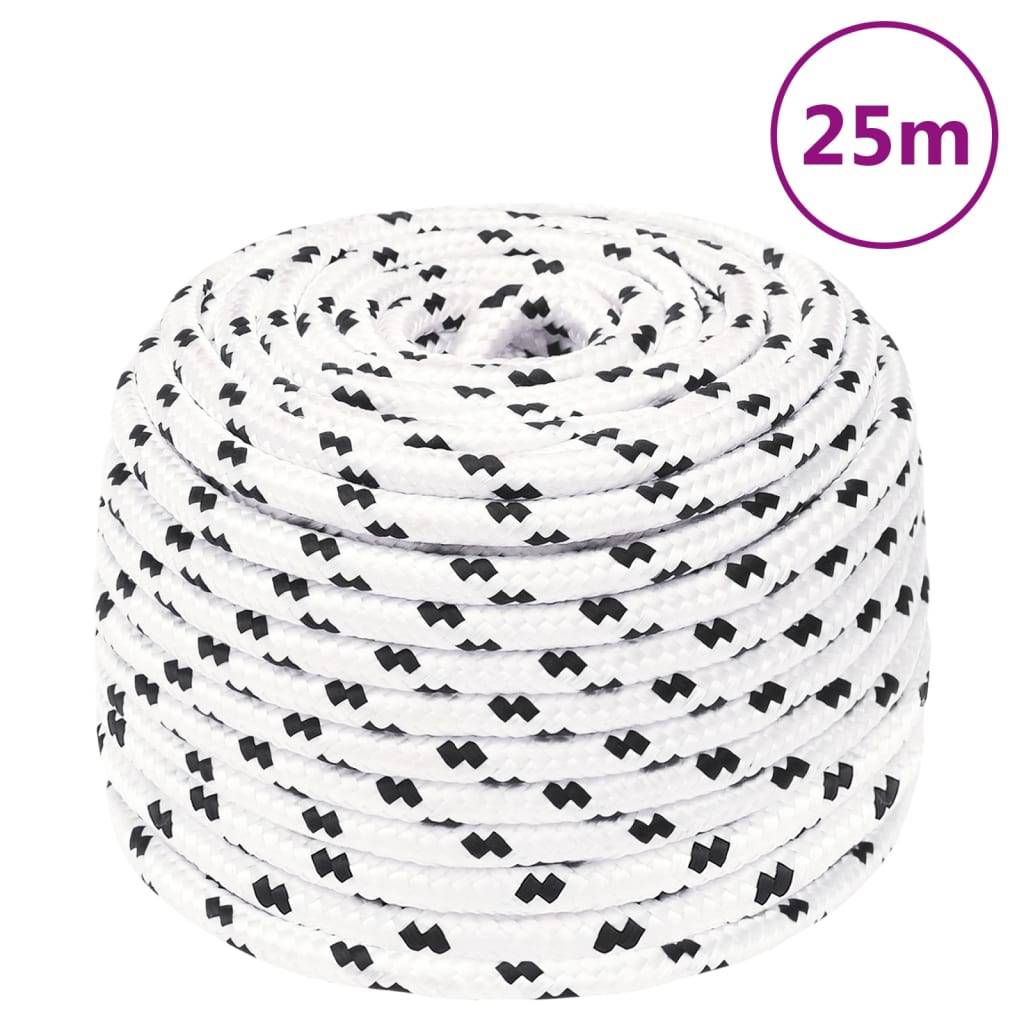 Corde de bateau tressé Blanc 6 mmx25 m Polyester Maison Chic - Image 6