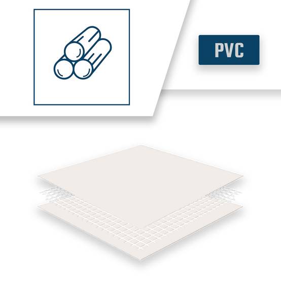 Bâche Bois 5x8 m LP640BO Blanc Crème - Garantie 8 ans - Bâche de protection étanche en PVC pour Bois de chauffage TECPLAST - Image 5