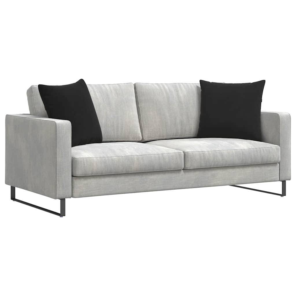 Paire de Coussins Velours Côtelé avec Housses Amovibles pour Canapé et Fauteuil Noir 50x50 cm – ComfortXL Outdoor Living - Image 3