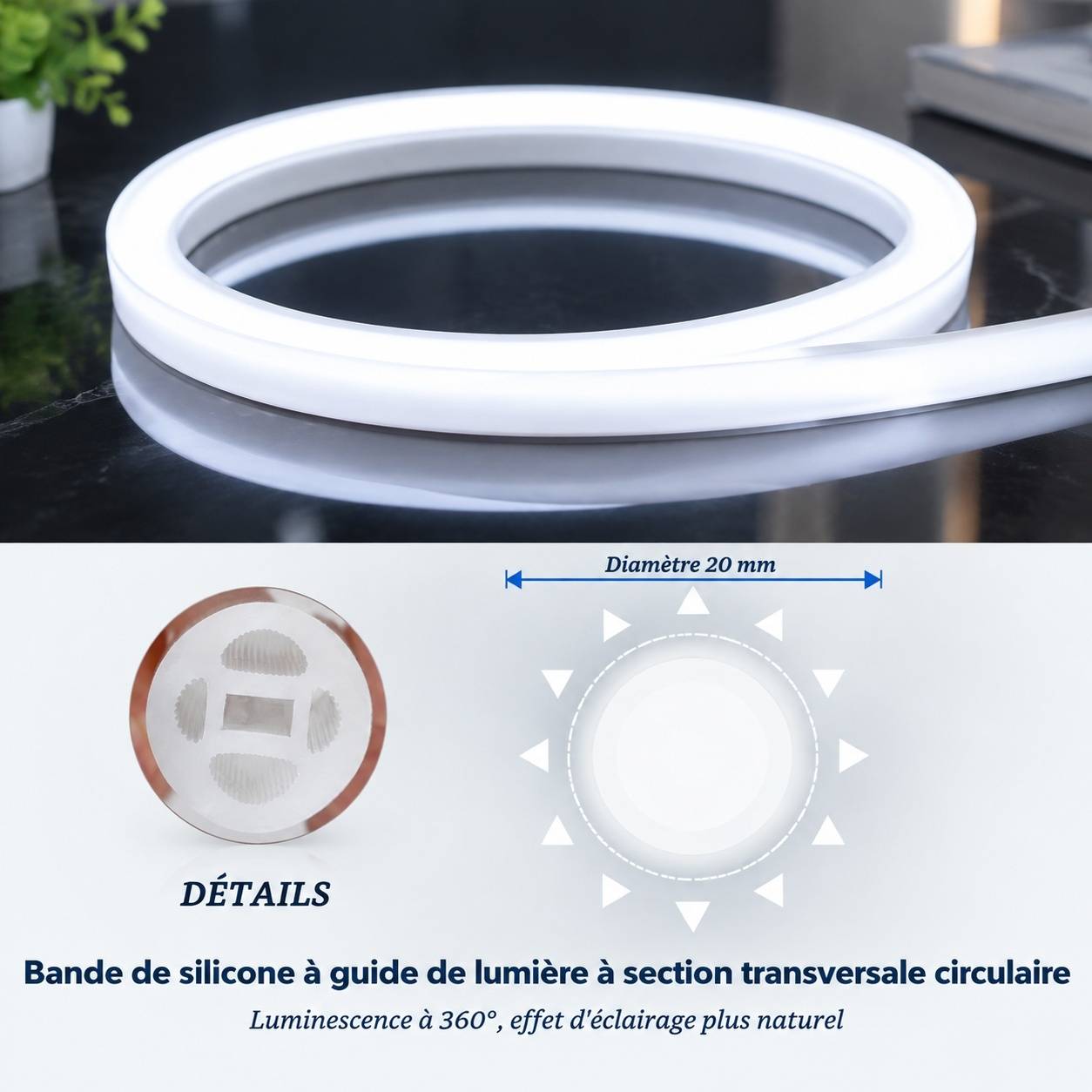 Plafonnier LED 68W Télécommande Dimmable 3000K-6000K Flexible - Image 7