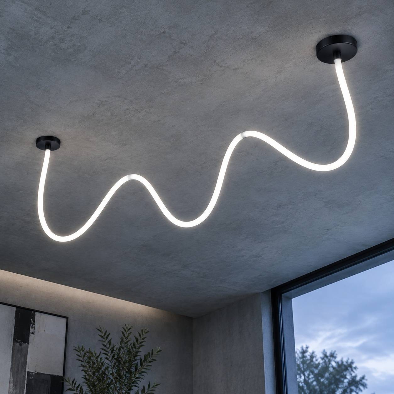 Plafonnier LED 68W Télécommande Dimmable 3000K-6000K Flexible - Image 8