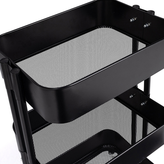 Wopeite Chariot De Rangement à Roulettes 4 Niveaux - Desserte Étroite 40x22x86cm Noire Pour Cuisine, Salle De Bain Et Espaces Petits