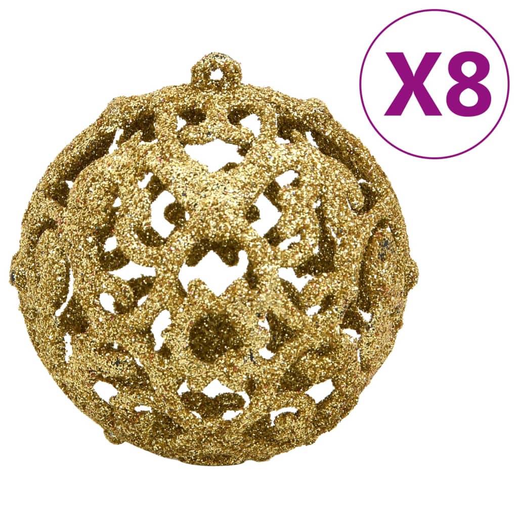 Ensemble de boules de Noël - Ornements de Noël - décorations de Noël 112 pcs rouge vert doré polystyrène - Image 4