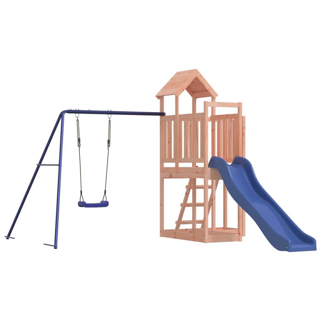 Helloshop26 - Aire de jeux d'extérieur balançoires toboggan portiques robuste jeux jardin 286 x 378 x 214 cm bois massif de douglas - Image 2