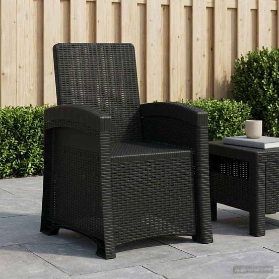 PANGIVO - Chaise de jardin inclinable polypropylène anthracite 56 x 63 x 92 cm, Poids:10.69kg - PANGIVO - Image 1