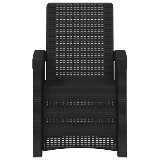 PANGIVO - Chaise de jardin inclinable polypropylène anthracite 56 x 63 x 92 cm, Poids:10.69kg - PANGIVO - Image 3