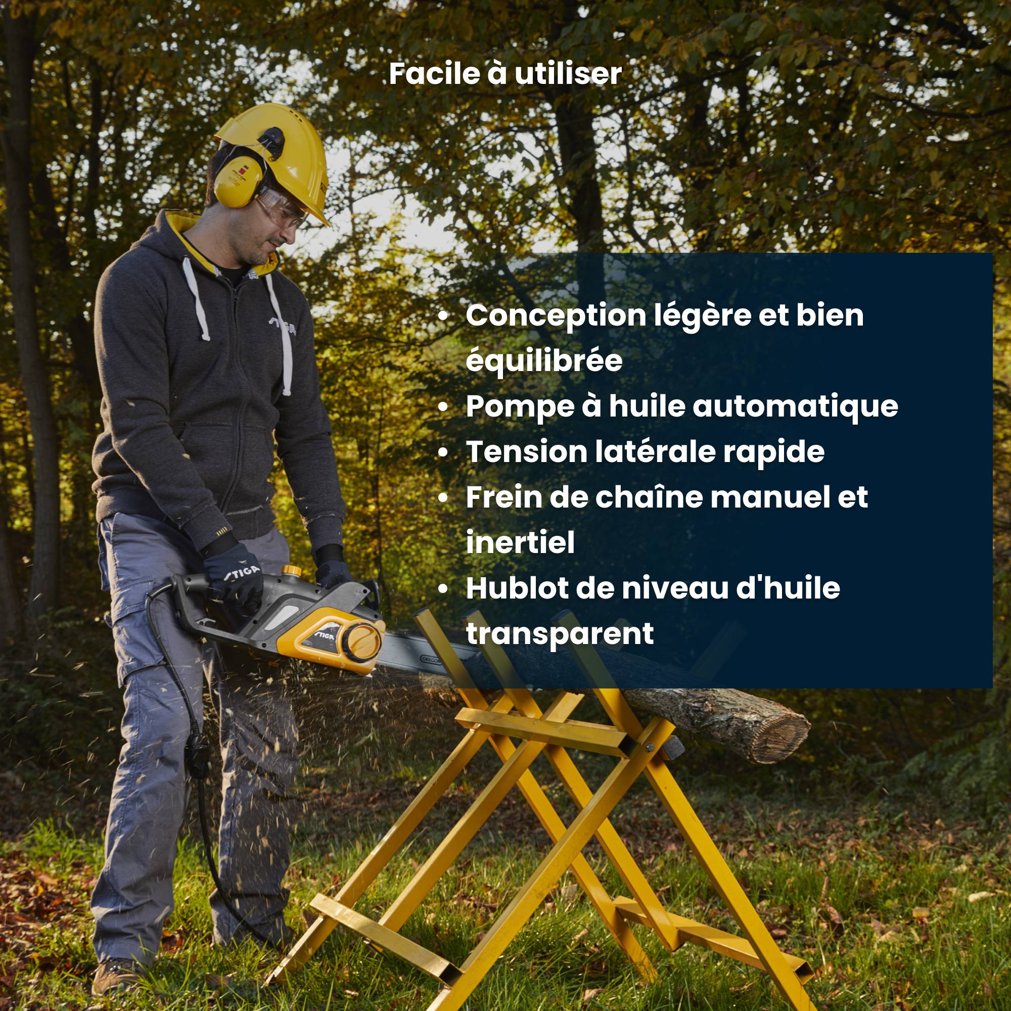 Stiga - Tronçonneuse CS 122c (16"), moteur 2.2kW, tension sans outil - STIGA - Image 3