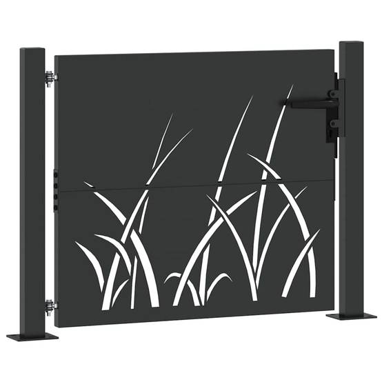 Porte de Jardin Acier Noir Découpe Laser Élégante et Robuste pour Passage Extérieur 105x100 cm – ComfortXL Outdoor Living - Image 4