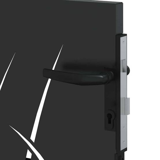 Porte de Jardin Acier Noir Découpe Laser Élégante et Robuste pour Passage Extérieur 105x100 cm – ComfortXL Outdoor Living - Image 7