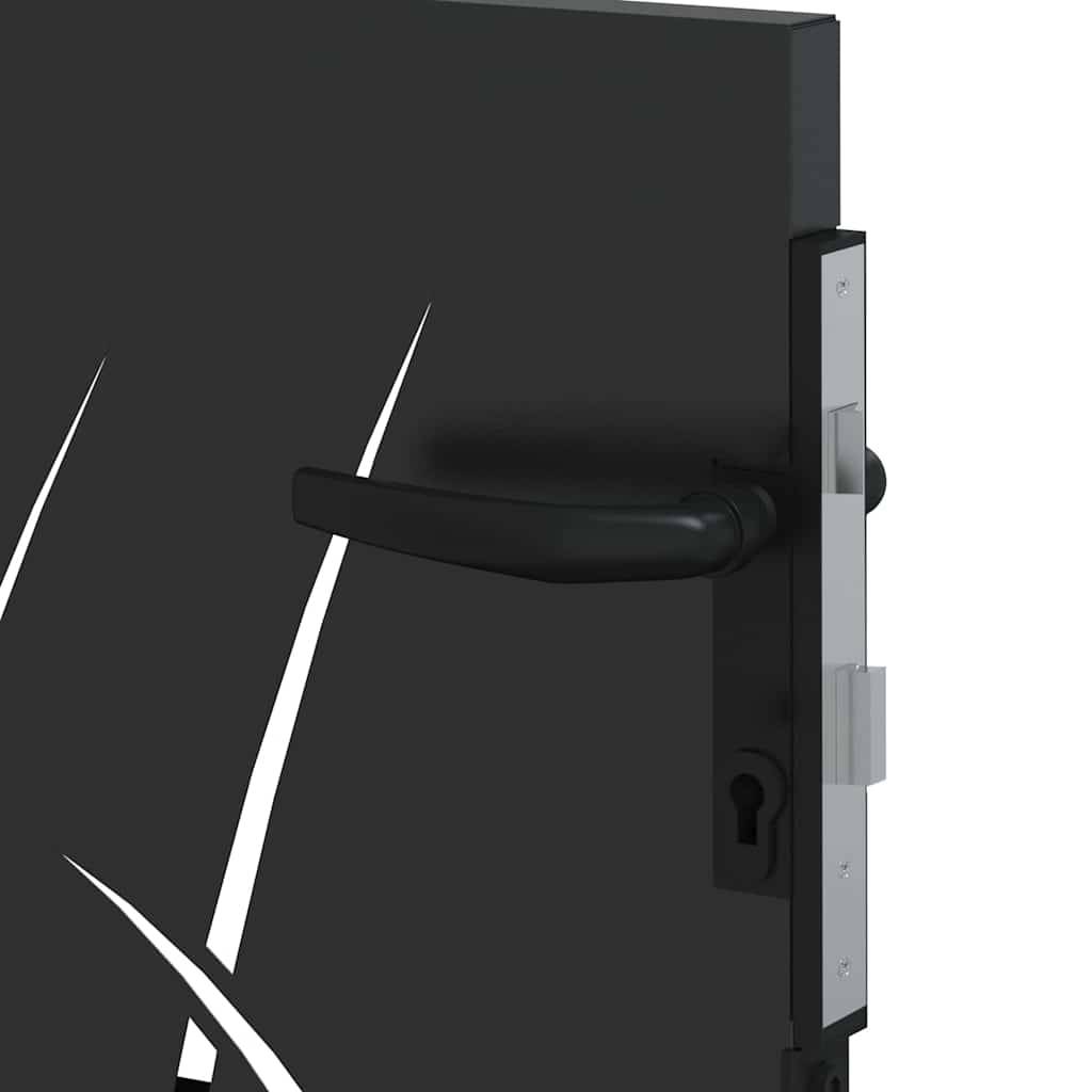 Porte de Jardin Acier Noir Découpe Laser Élégante et Robuste pour Passage Extérieur 105x100 cm – ComfortXL Outdoor Living - Image 7