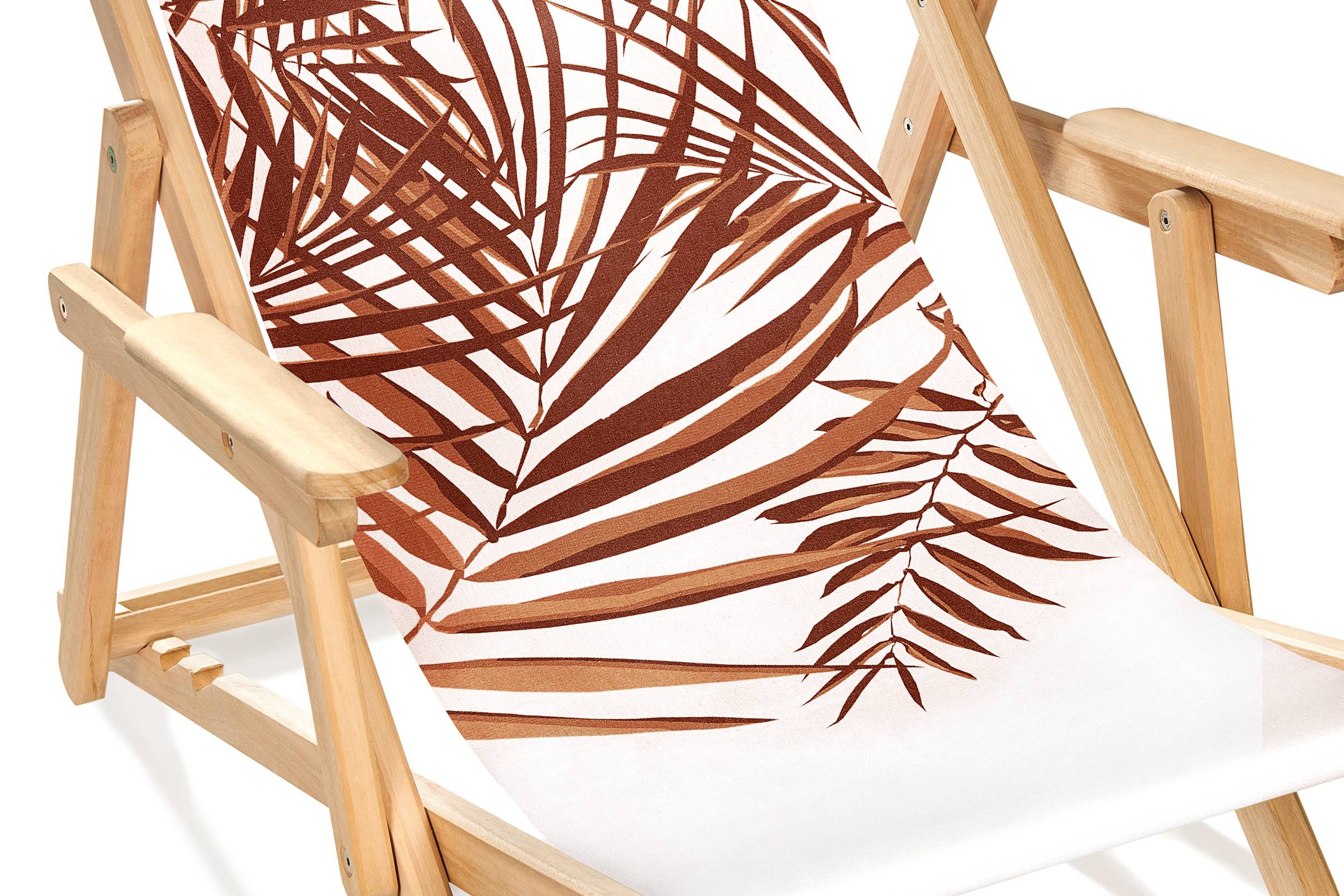 City Garden - Chilienne LONA en bois et toile coton avec motif jungle rouge - CITY GARDEN - Image 2