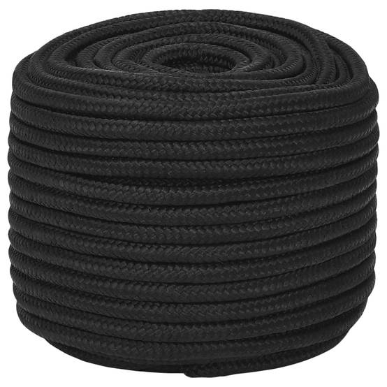 Corde de bateau Noir complet 12 mm 25 m Polypropylène Maison Chic - Image 1
