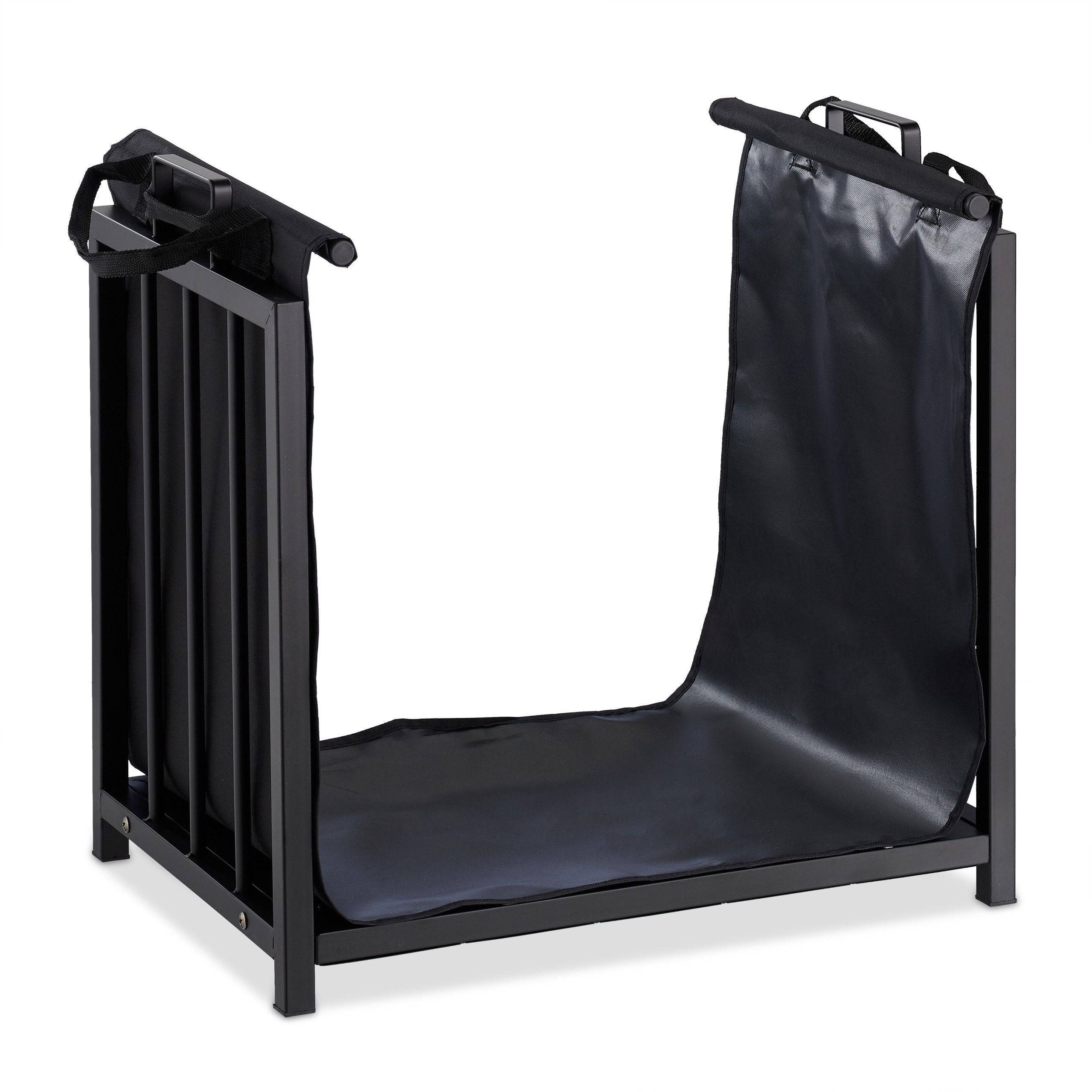 Helloshop26 - Support bois de cheminée en 51 cm acier noir - Image 1