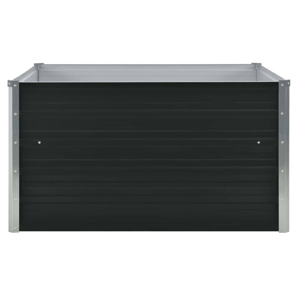 Jardinière 100 x 100 x 45 cm acier galvanisé anthracite - Image 2