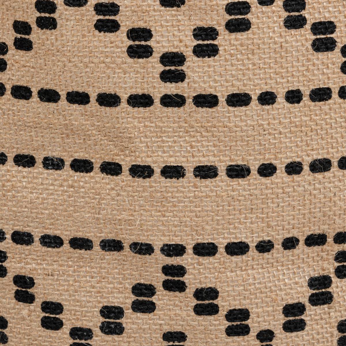 Panier de rangement Beige et Noir en Jute et Coton  D 32 cm - Image 2