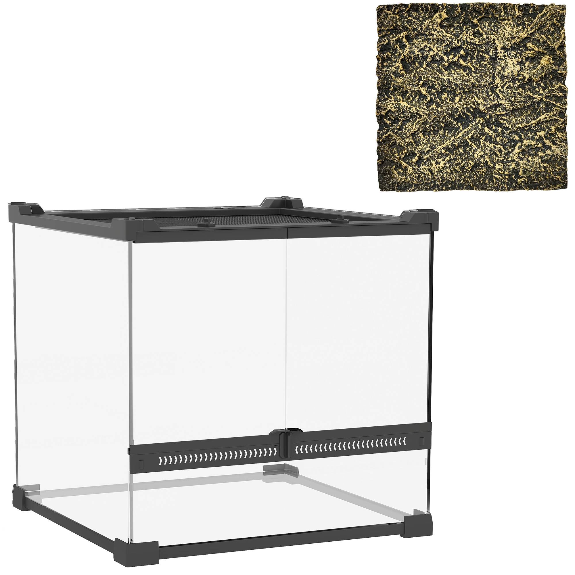 ComfortXL - Terrarium reptile verre trempé et acier noir avec fond étanche surélevé pour reptiles ventilation renforcée - Image 10