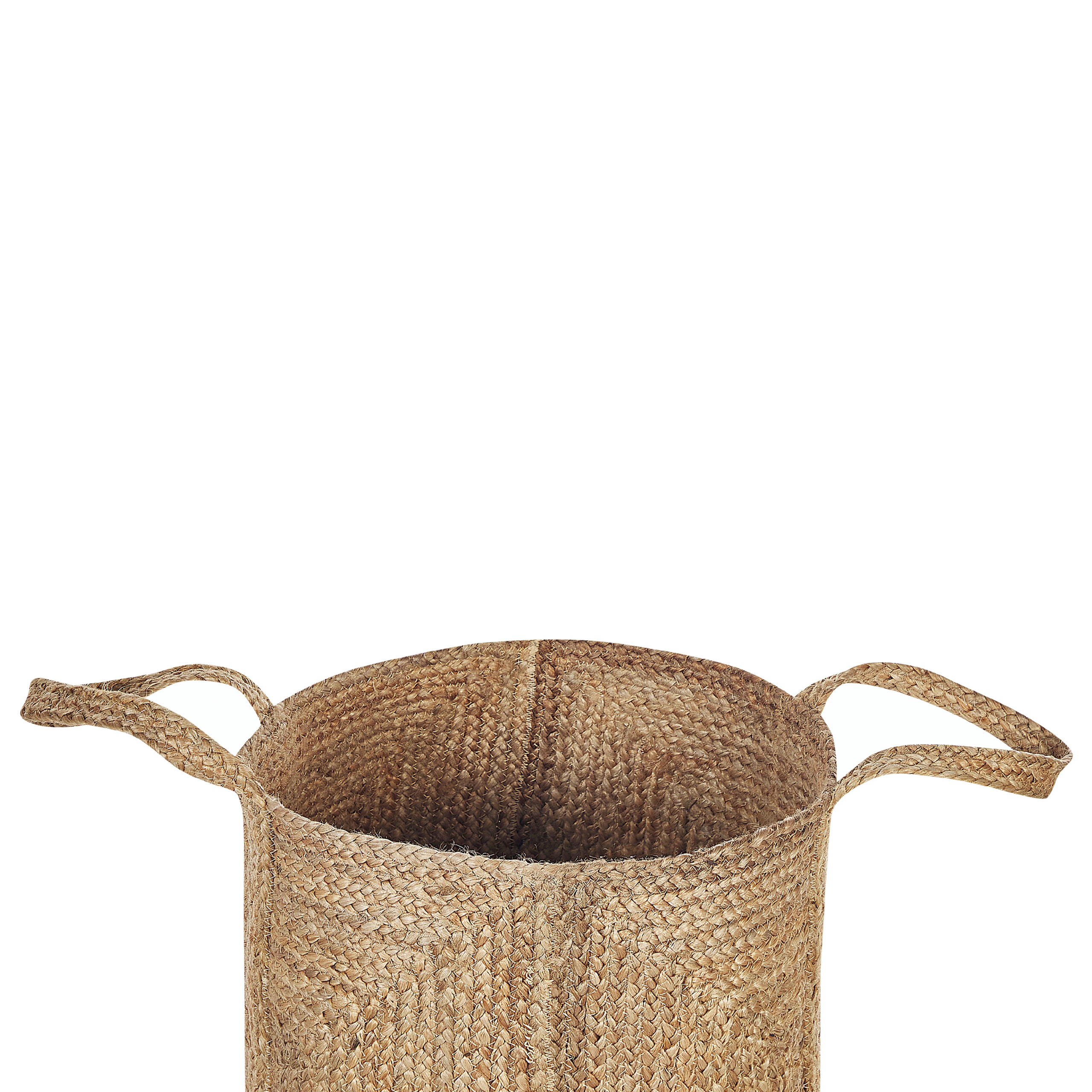 Beliani - Panier Naturel en Jute 40 cm de Diamètre Corbeille à Linge Faite Main Tressée Rangement pour Intérieur Accessoire Rangement - Image 4
