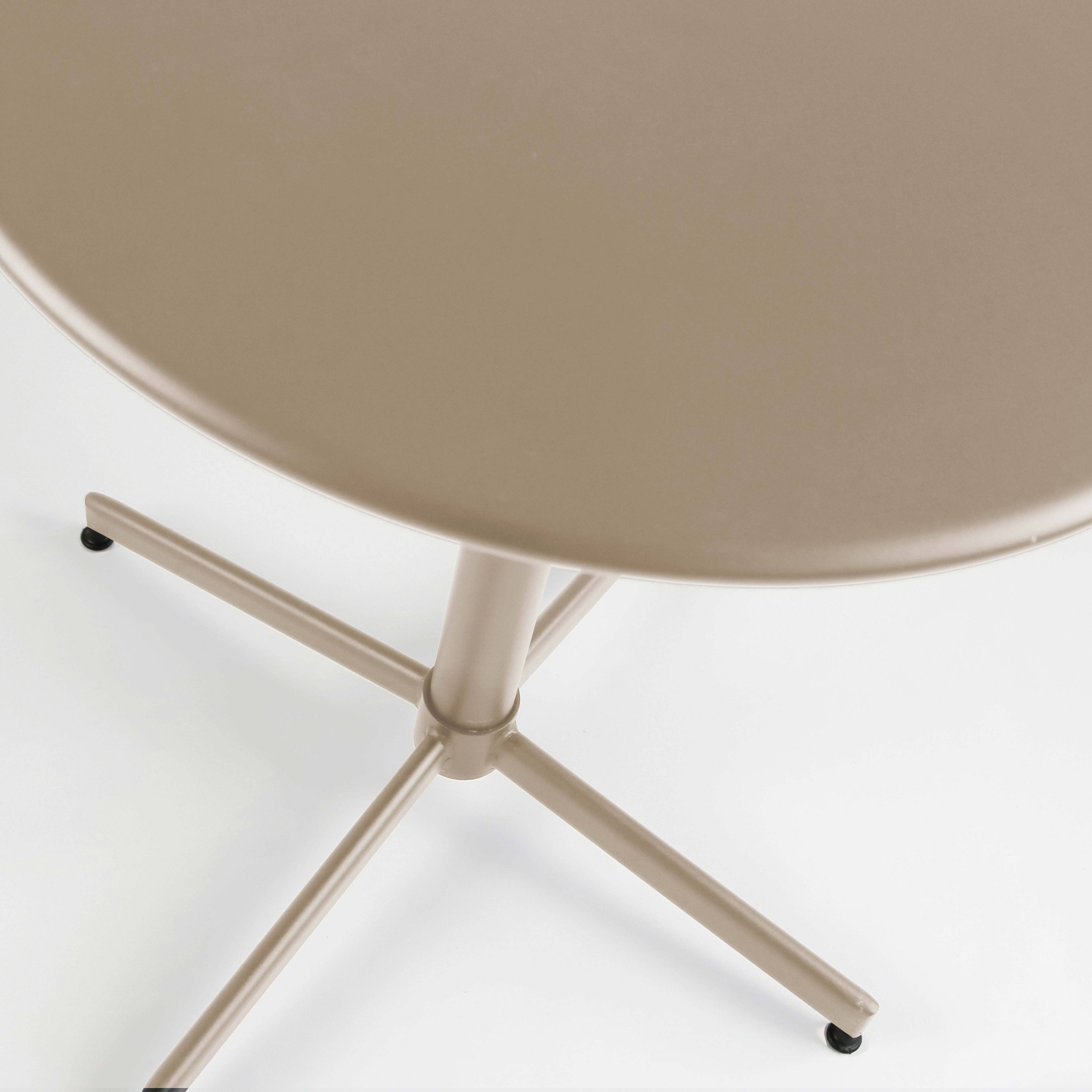 Oviala - Table de jardin ronde bistro inclinable en acier taupe Palavas - Oviala - Image 6
