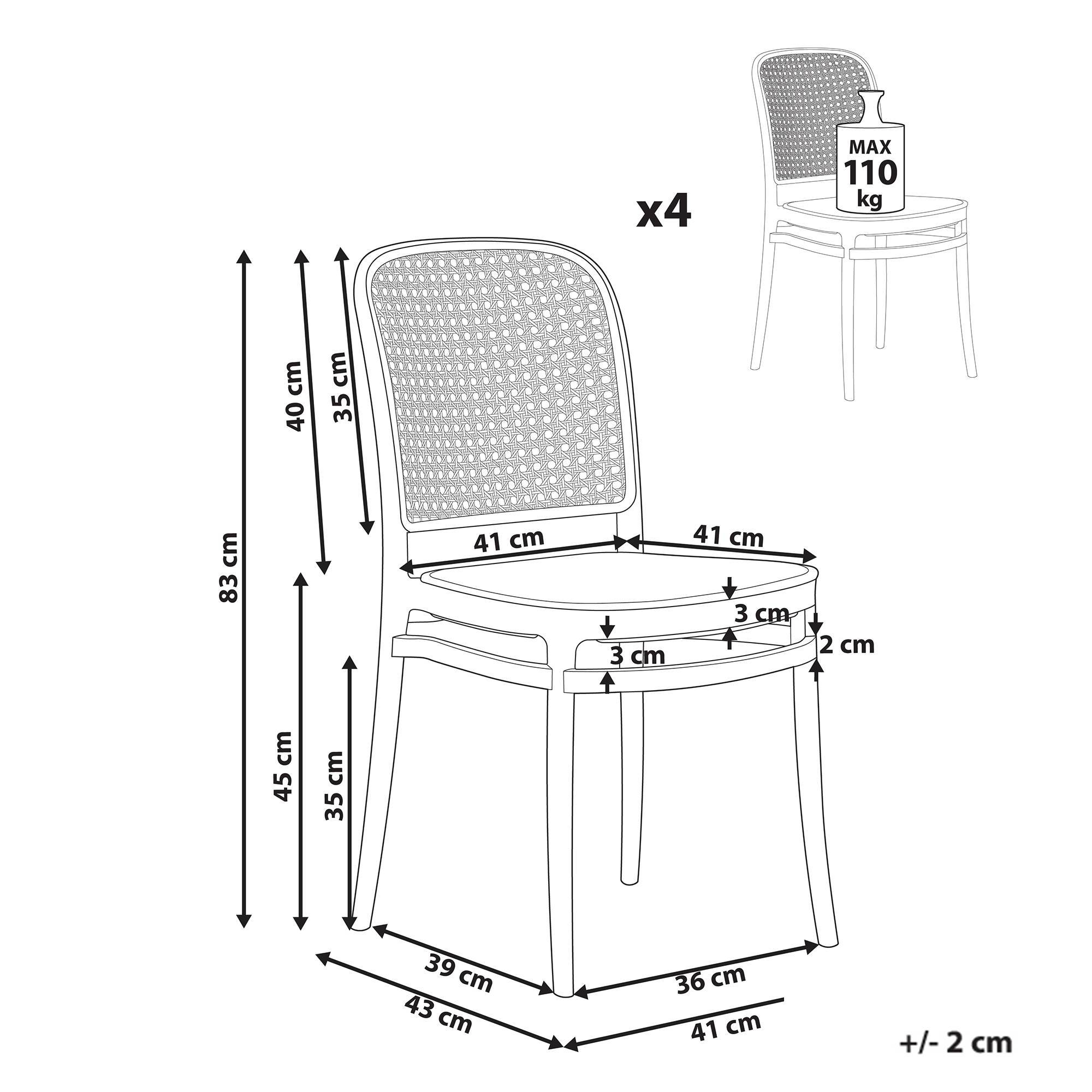 Beliani - Chaise de jardin Polypropylène Blanc/beige PLOSE - Beliani - Image 2