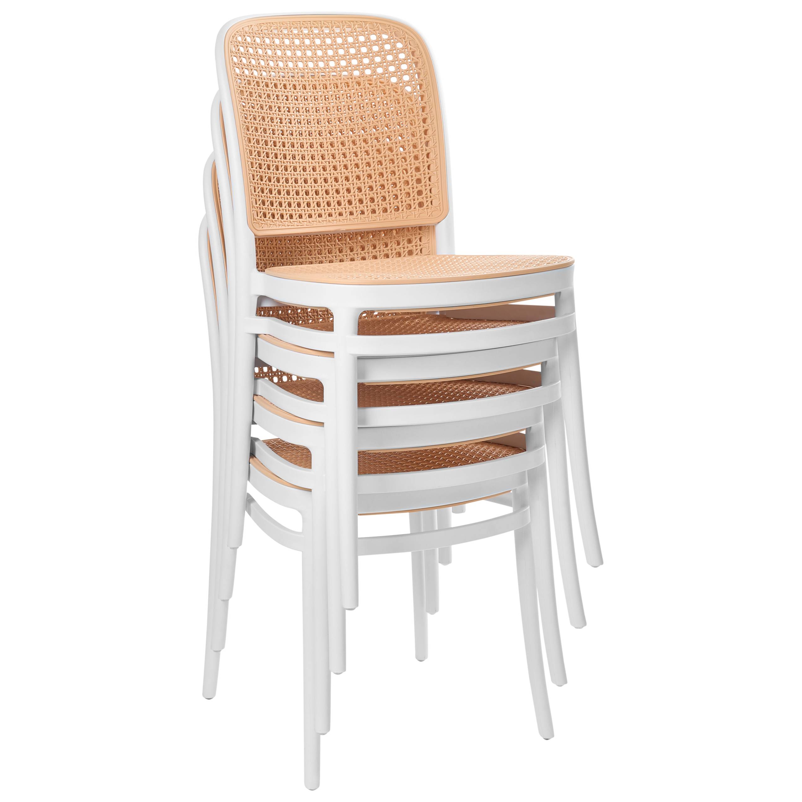 Beliani - Chaise de jardin Polypropylène Blanc/beige PLOSE - Beliani - Image 6