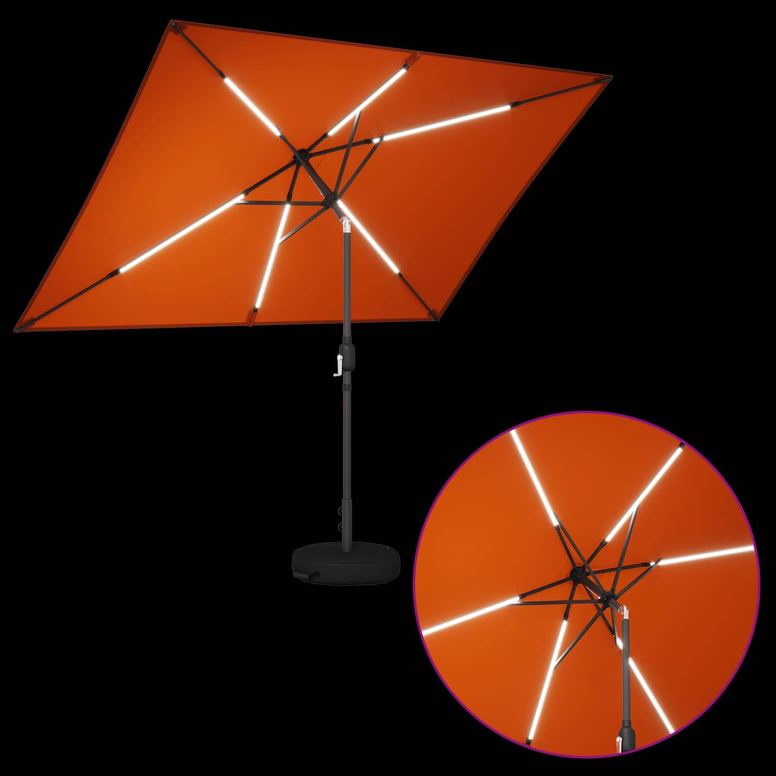PANGIVO - Parasol de jardin polyester terre cuite 290 x 190 x 235 cm - PANGIVO - Image 5