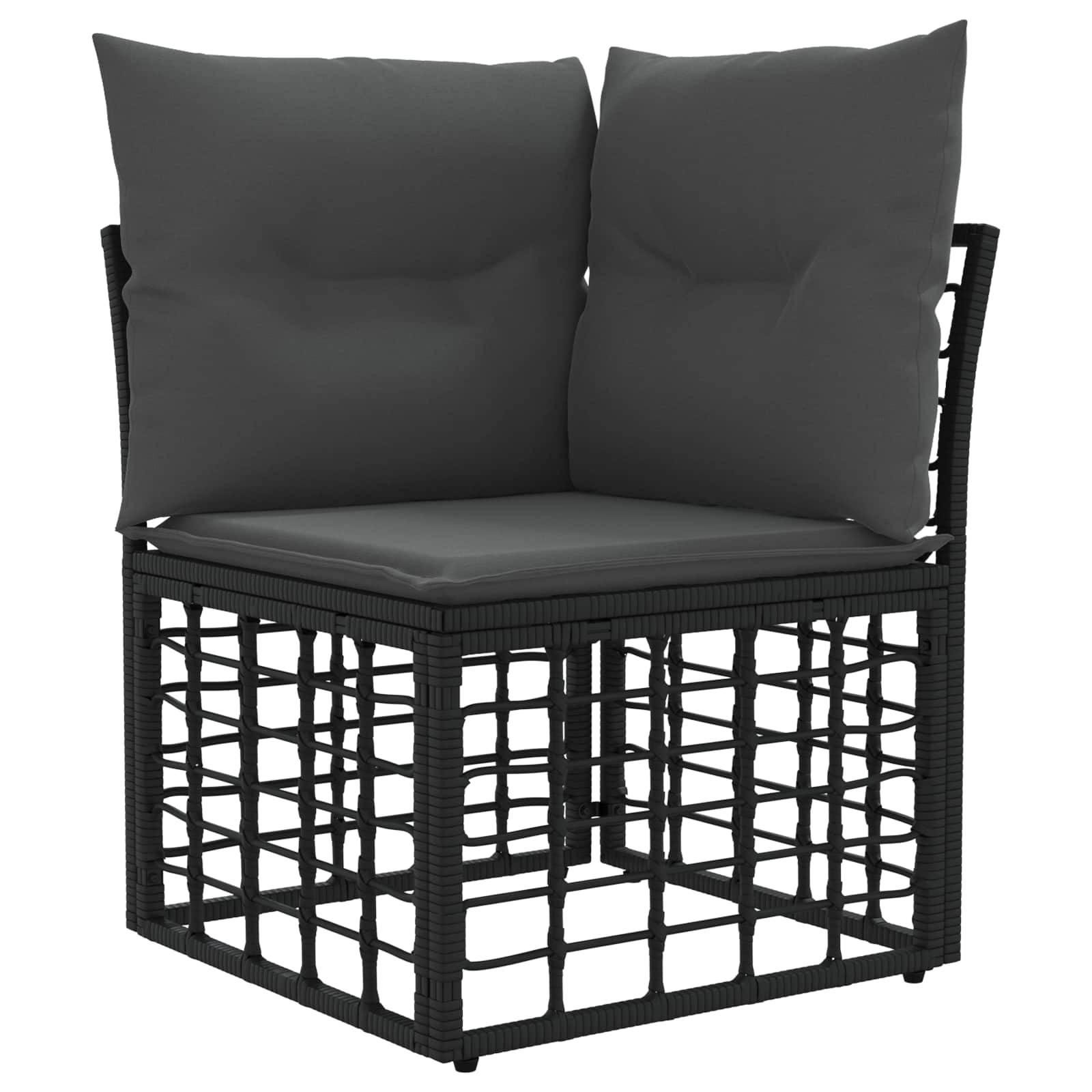 Vidaxl - Ensemble de canapés d'extérieur 4 place-Salons de jardin Noir Polyester 266588 - Image 3