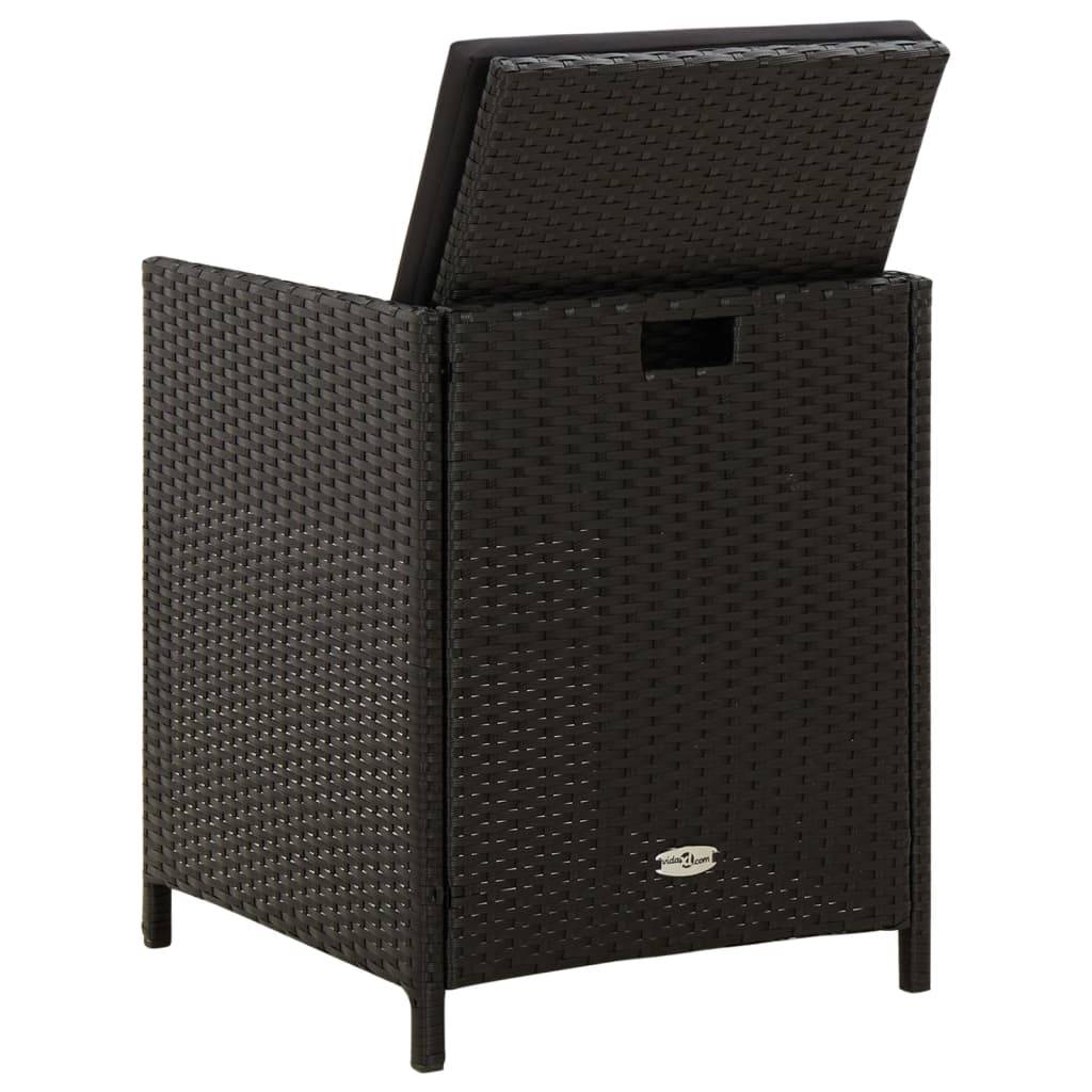 ComfortXL - Lot de 4 Fauteuils de Salon de Jardin en Résine Tressée avec Coussins Noirs Inclus – ComfortXL Outdoor Living - Image 5