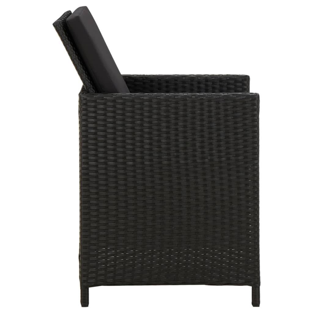 ComfortXL - Lot de 4 Fauteuils de Salon de Jardin en Résine Tressée avec Coussins Noirs Inclus – ComfortXL Outdoor Living - Image 4