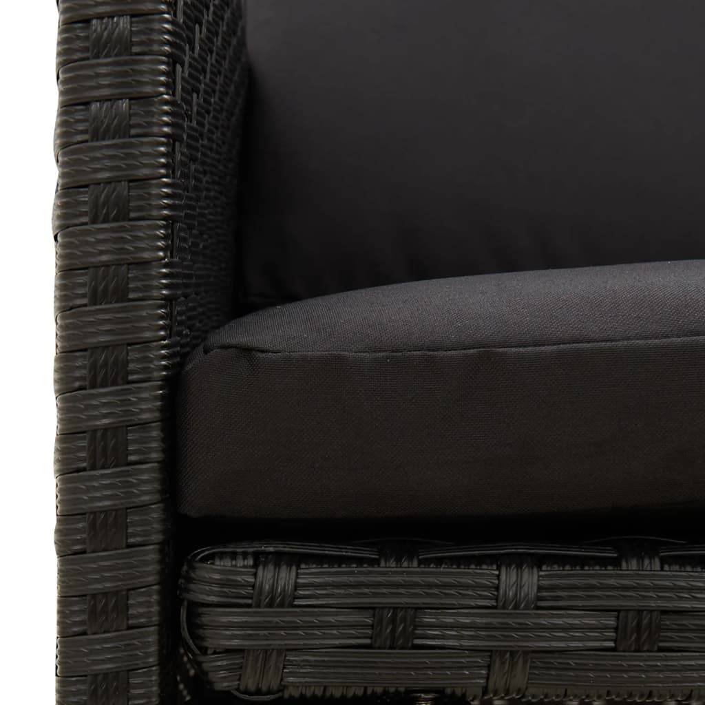 ComfortXL - Lot de 4 Fauteuils de Salon de Jardin en Résine Tressée avec Coussins Noirs Inclus – ComfortXL Outdoor Living - Image 7